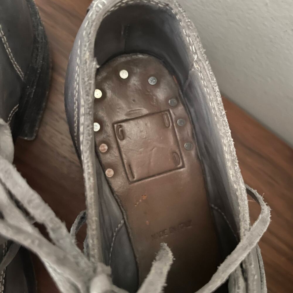 Guidi 792 Full Grain Horse Leather Derby CO49T Light Gray sz 35 - Picture 5 of 9